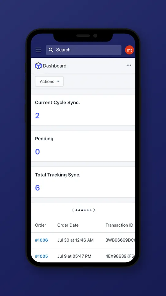 MetaTrack ‑ PayPal Track Sync screenshot