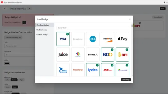 Trust &amp; Pay badge Tameta screenshot