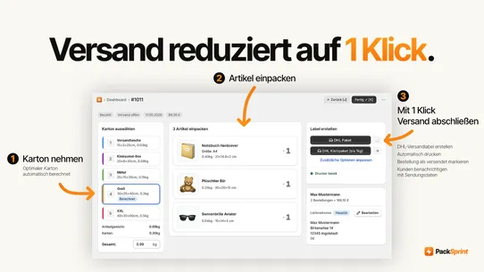 PackSprint ‑ DHL Versand screenshot