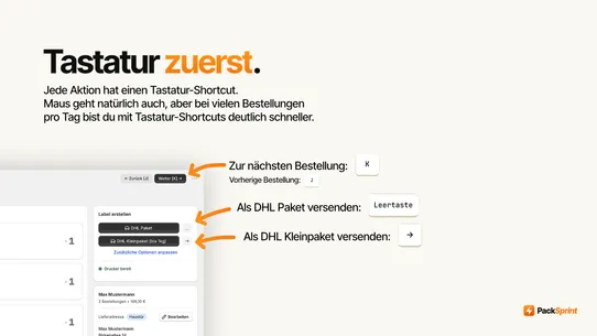 PackSprint ‑ DHL Versand screenshot