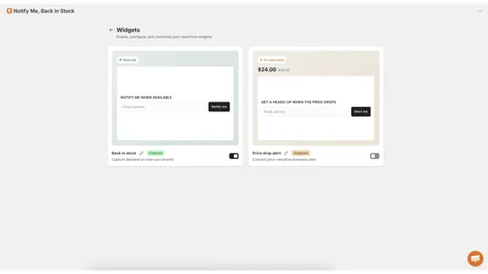 Notify Me, Back in Stock screenshot