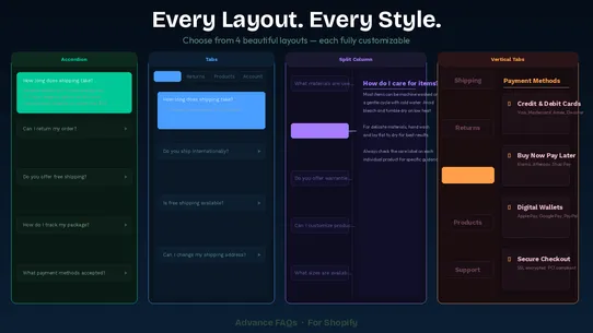 Advance FAQs screenshot