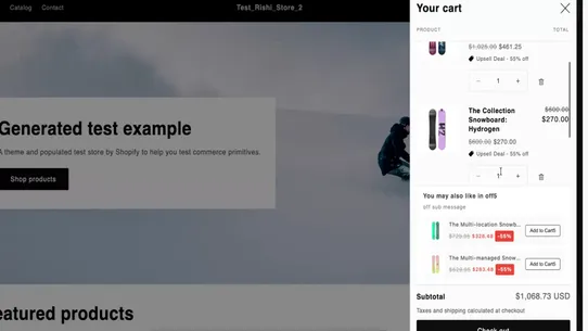 Juvant Upsell Offers screenshot