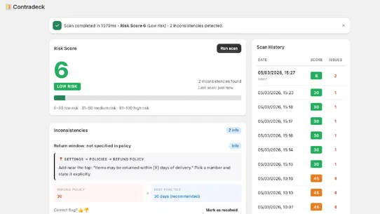 Contradeck screenshot