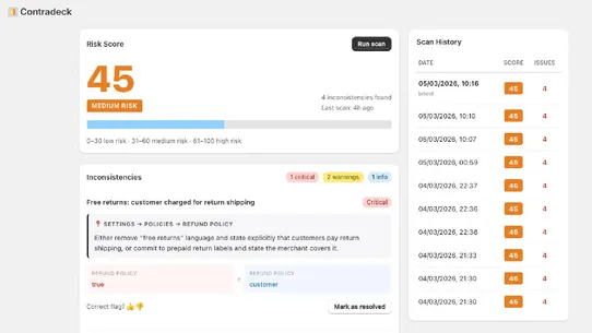 Contradeck screenshot