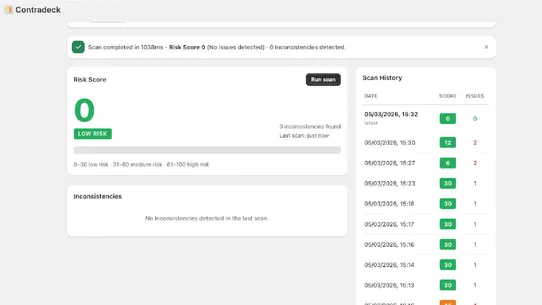 Contradeck screenshot