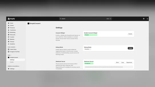 SimpleConsent screenshot