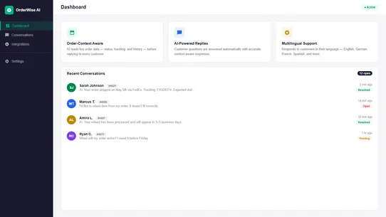 OrderWise AI screenshot