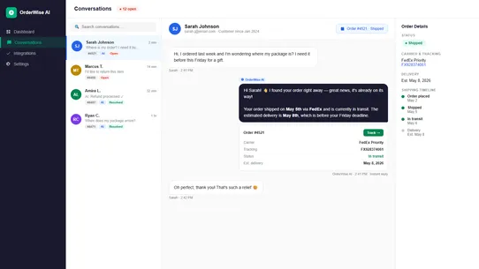 OrderWise AI screenshot