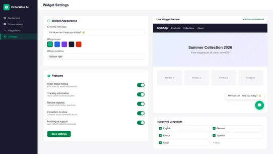 OrderWise AI screenshot