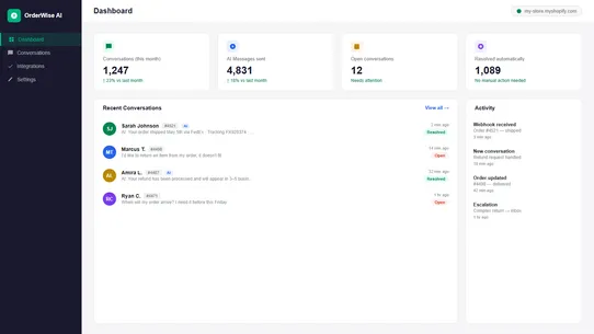 OrderWise AI screenshot