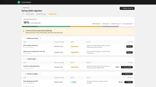 Hatch ‑ Scripts Migrator screenshot