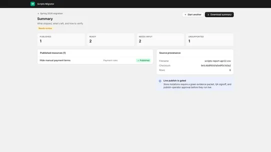 Hatch ‑ Scripts Migrator screenshot