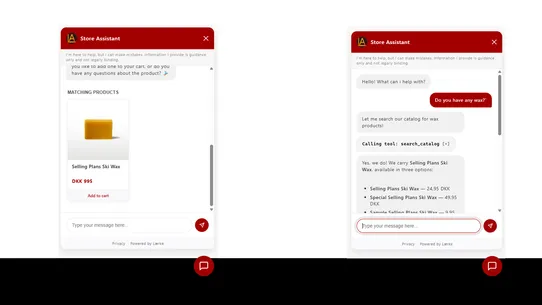 Lærke ‑ AI Chatbot screenshot