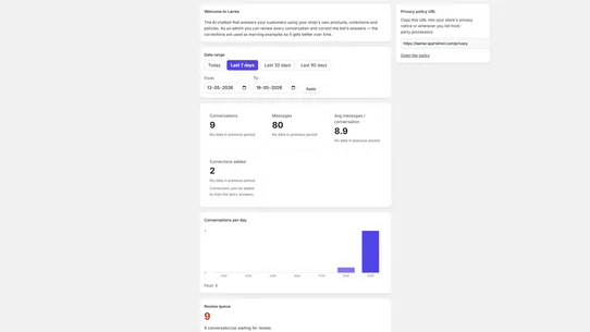 Lærke ‑ AI Chatbot screenshot