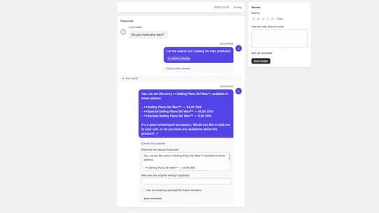 Lærke ‑ AI Chatbot screenshot
