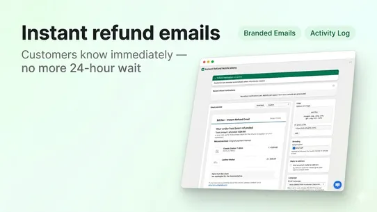 Instant Refund Notifications screenshot
