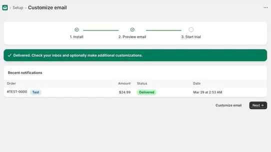 Instant Refund Notifications screenshot