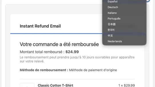 Instant Refund Notifications screenshot