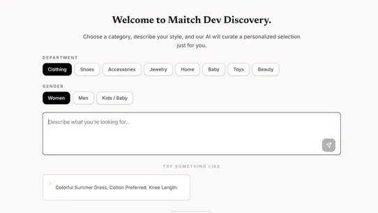 Maitch AI Search &amp; Discovery screenshot