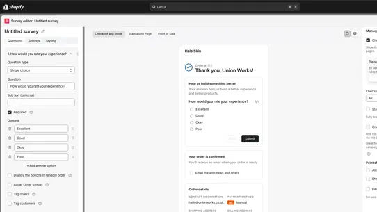Asky Survey Post Purchase screenshot