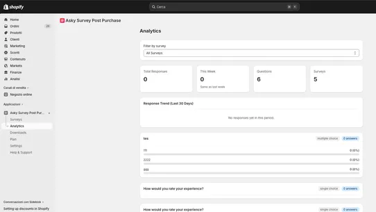 Asky Survey Post Purchase screenshot