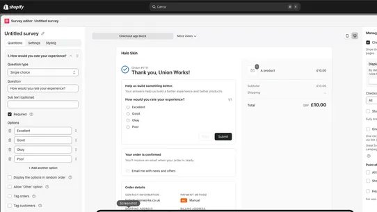 Asky Survey Post Purchase screenshot