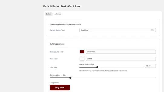 Outlinkers External Button screenshot