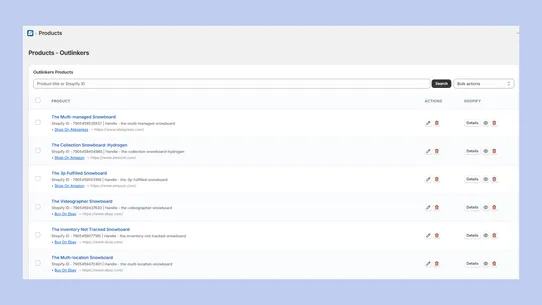 Outlinkers External Button screenshot