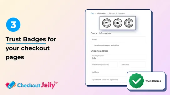 Checkout Jelly: UI extensions screenshot