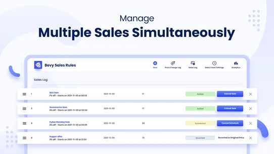 Bevy Sales &amp; Pricing Rules screenshot