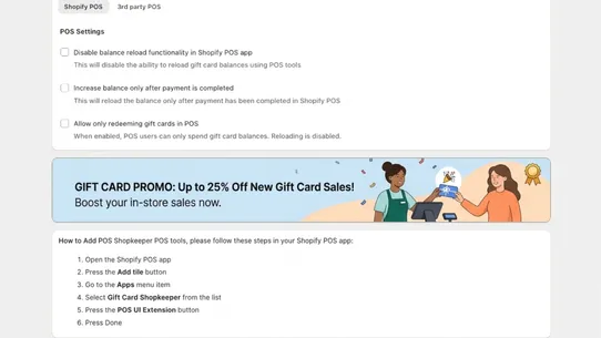 Shopkeeper GiftCard Pro screenshot