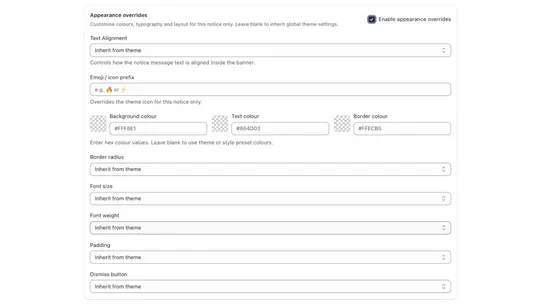 Product Notices &amp; Live Widgets screenshot