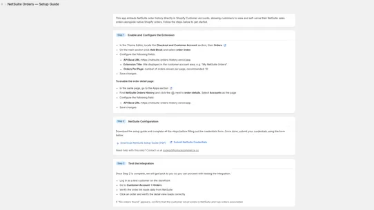 NetSuite Order History screenshot