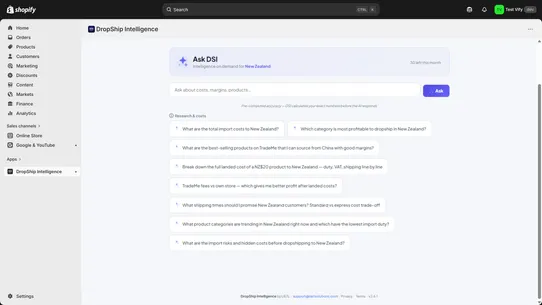 DSI ‑ DropShip Intelligence screenshot