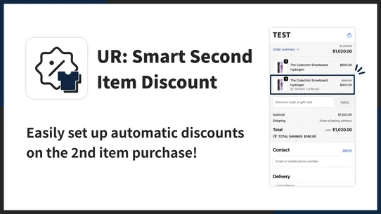 UR: Smart Second Item Discount screenshot