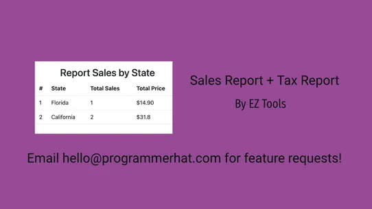 PH Sales and Tax Report screenshot