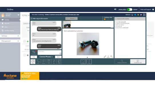 Oct8ne ‑ Live chat &amp; Chatbot screenshot