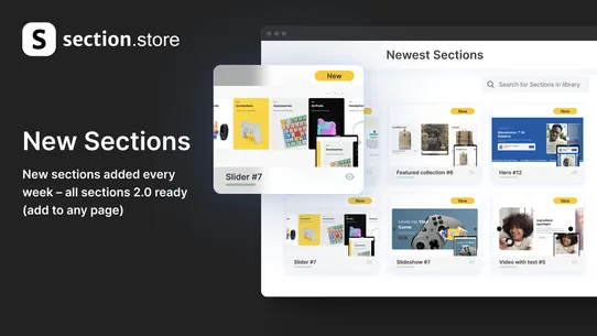 Section Store: Theme Sections screenshot