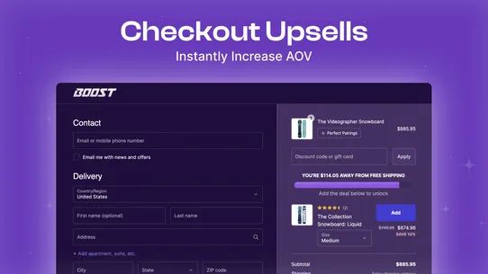 Boost—Cart, Bundles &amp; Upsells screenshot