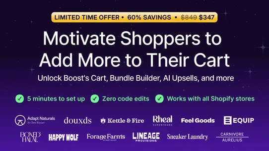 Boost: Cart, Bundles &amp; Upsells screenshot