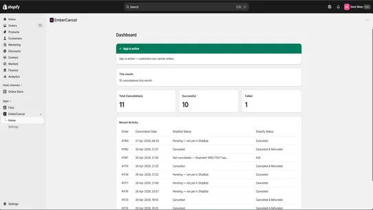 EmberCancel screenshot