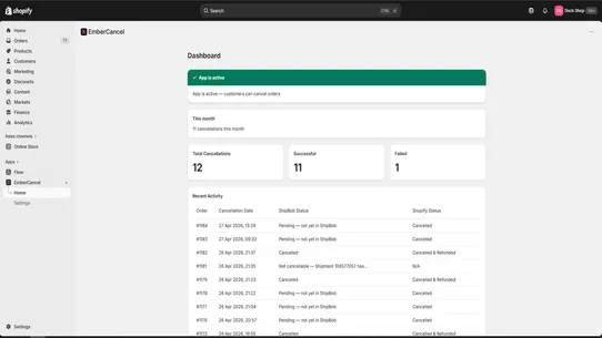 EmberCancel screenshot