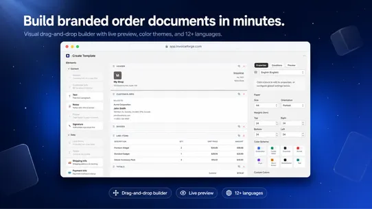 InvoiceForge: PDF Invoices screenshot