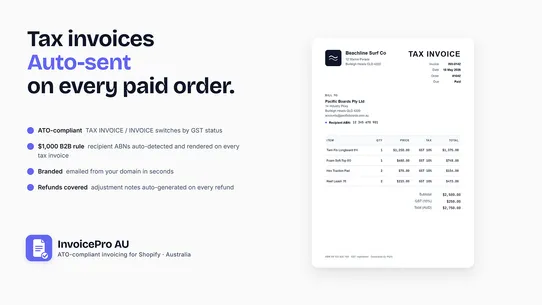 InvoicePro: GST Tax Invoice AU screenshot