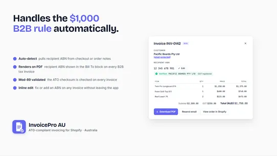 InvoicePro: GST Tax Invoice AU screenshot