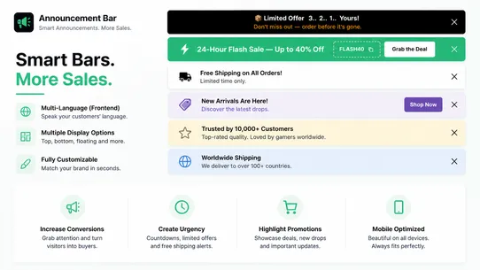 Announcement Bar ‒ Smart Sales screenshot