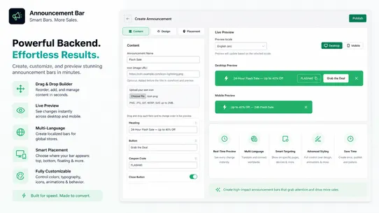 Announcement Bar ‒ Smart Sales screenshot