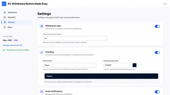 EU Withdrawal Button Made Easy screenshot