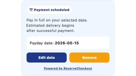 ReserveCheckout screenshot